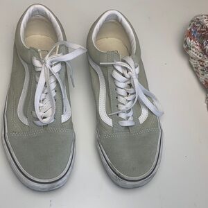 Vans Light Green Shoe Mens 7 Women’s 8.5 Good Used Condition